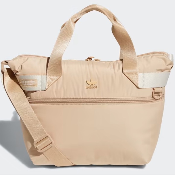 Adidas Puffer Shopper Tote in Beige and Tan - Picture 2 of 11